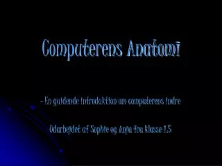 computerens anatomi