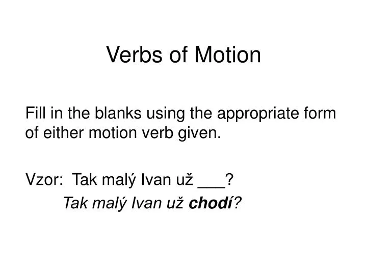 verbs of motion
