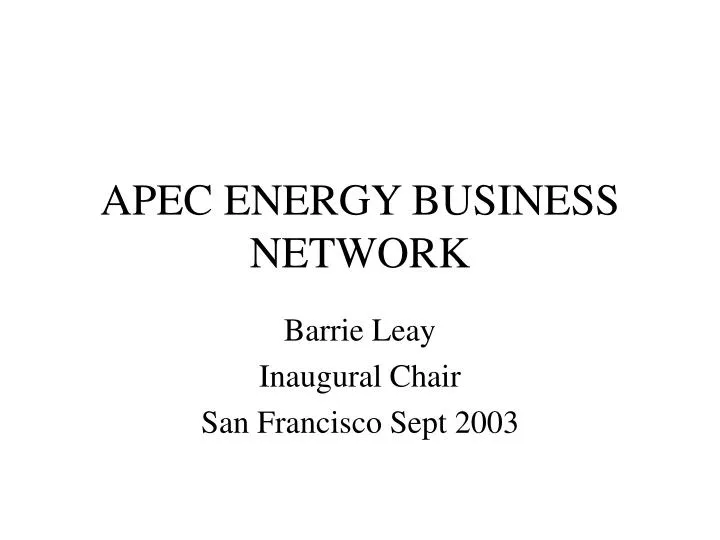 apec energy business network