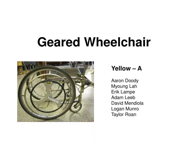 geared wheelchair