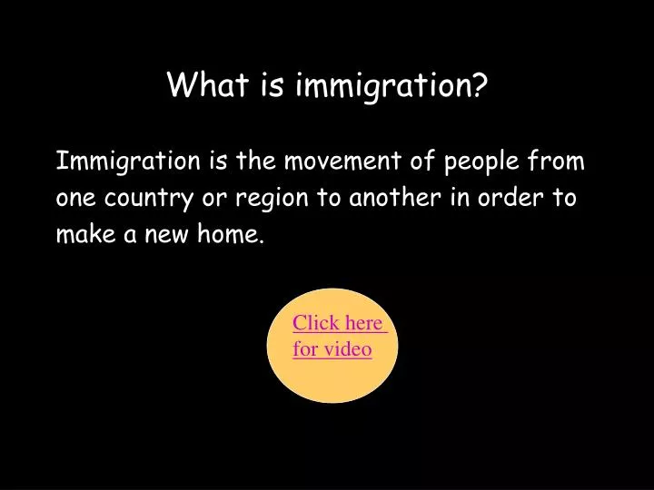 what is immigration