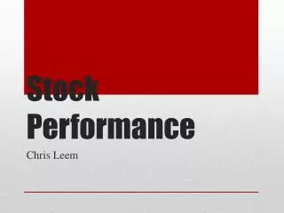 Stock Performance