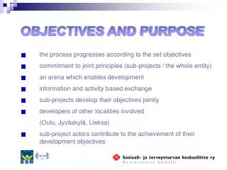 the process progresses according to the set objectives