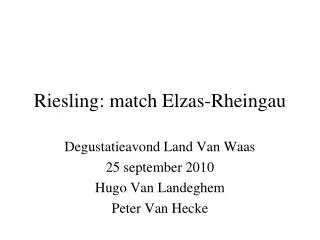 riesling match elzas rheingau