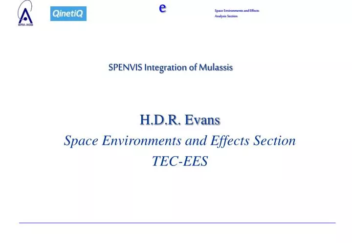 spenvis integration of mulassis