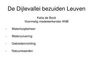 de dijlevallei bezuiden leuven