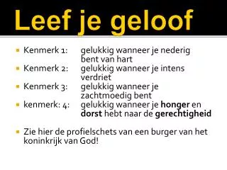 leef je geloof