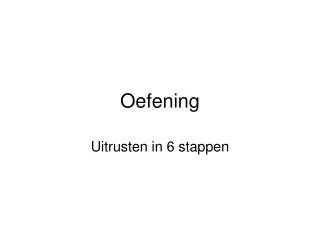 oefening