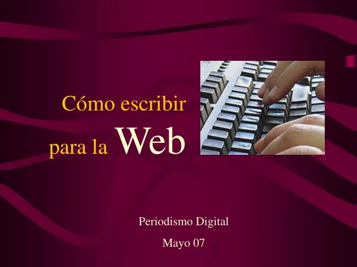 c mo escribir para la web