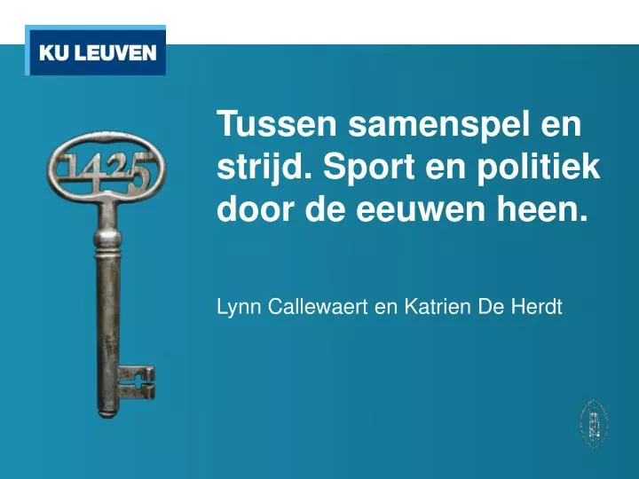 tussen samenspel en strijd sport en politiek door de eeuwen heen