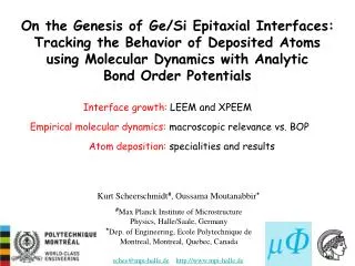 On the Genesis of Ge/Si Epitaxial Interfaces: Tracking the Behavior of Deposited Atoms