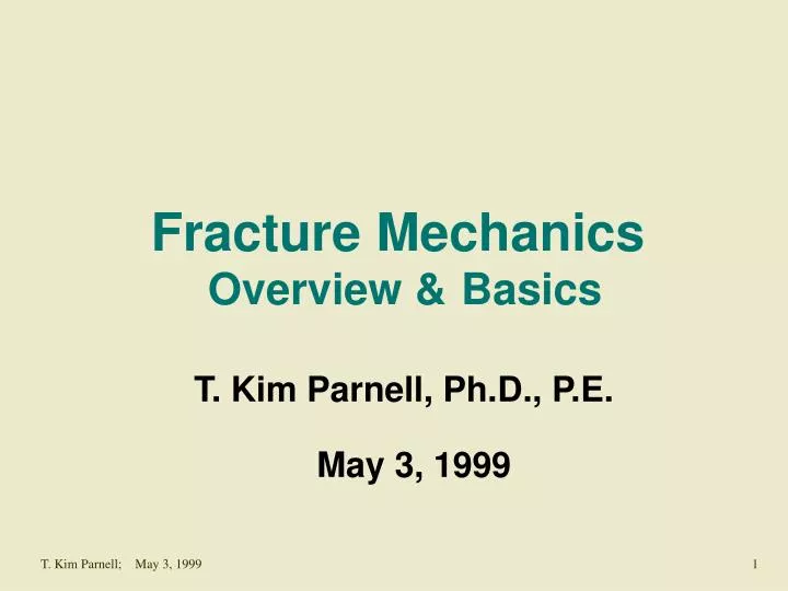 fracture mechanics overview basics