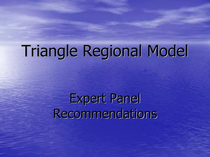 triangle regional model
