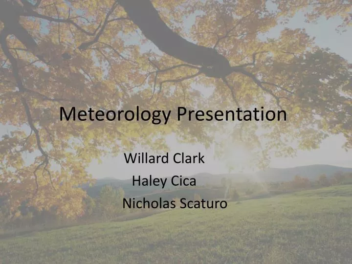 meteorology presentation