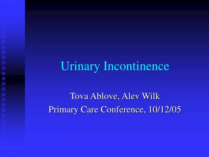 urinary incontinence
