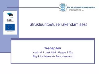 struktuuritoetuse rakendamisest
