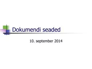 dokumendi seaded