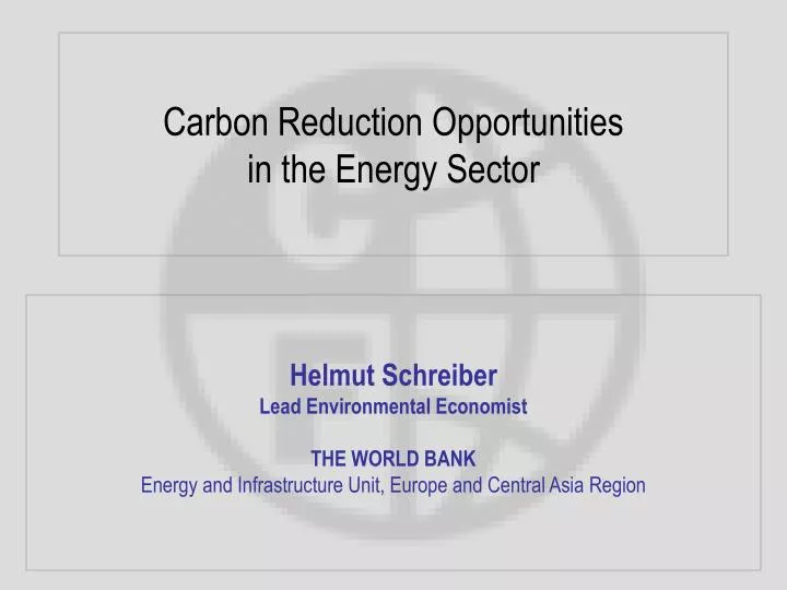 carbon reduction opportunities in the energy sector