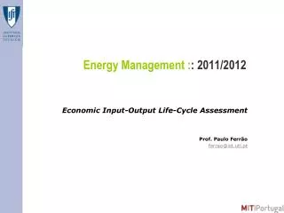 Energy Management : : 2011/2012