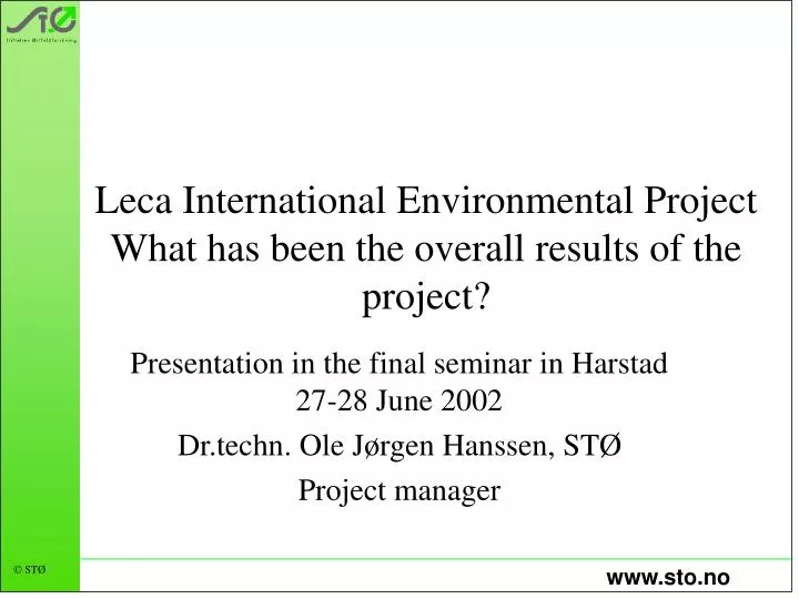 leca international environmental project what has been the overall results of the project
