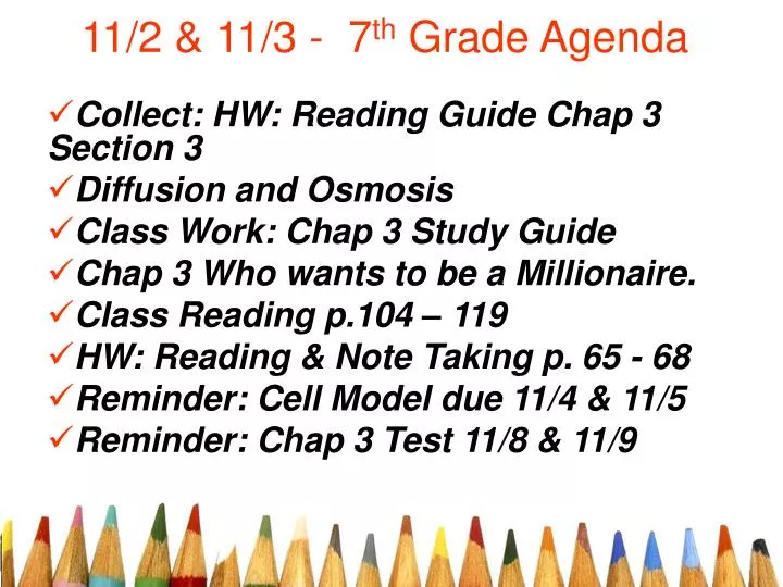11 2 11 3 7 th grade agenda