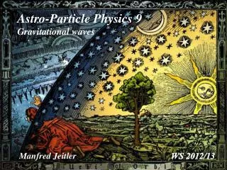 Astro-Particle Physics 9 Gravitational waves