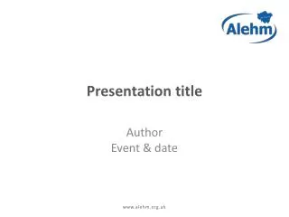 Presentation title