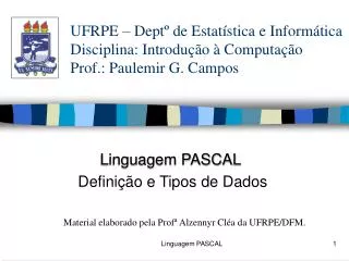 linguagem pascal defini o e tipos de dados