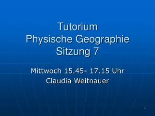 tutorium physische geographie sitzung 7