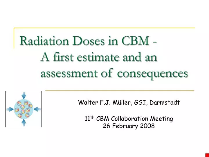 radiation doses in cbm a first estimate and an assessment of consequences