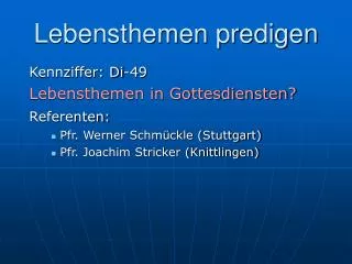 lebensthemen predigen