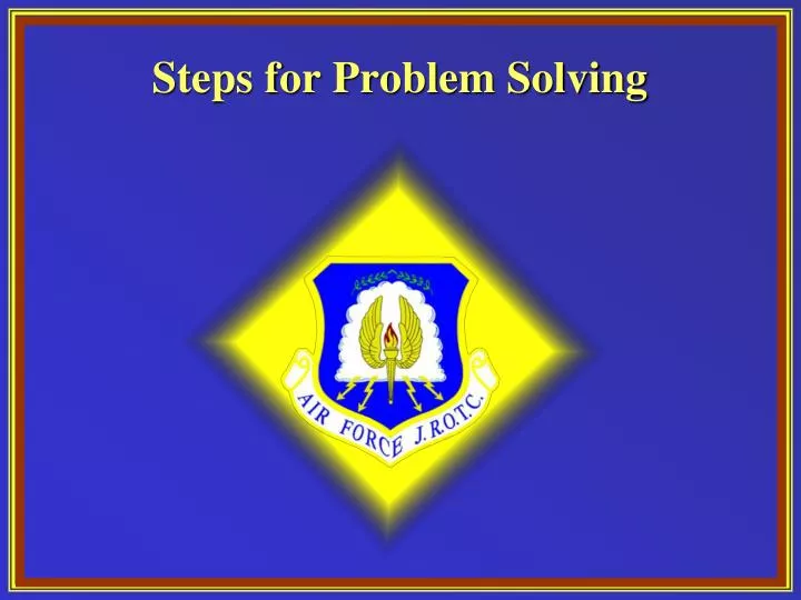 steps for problem solving