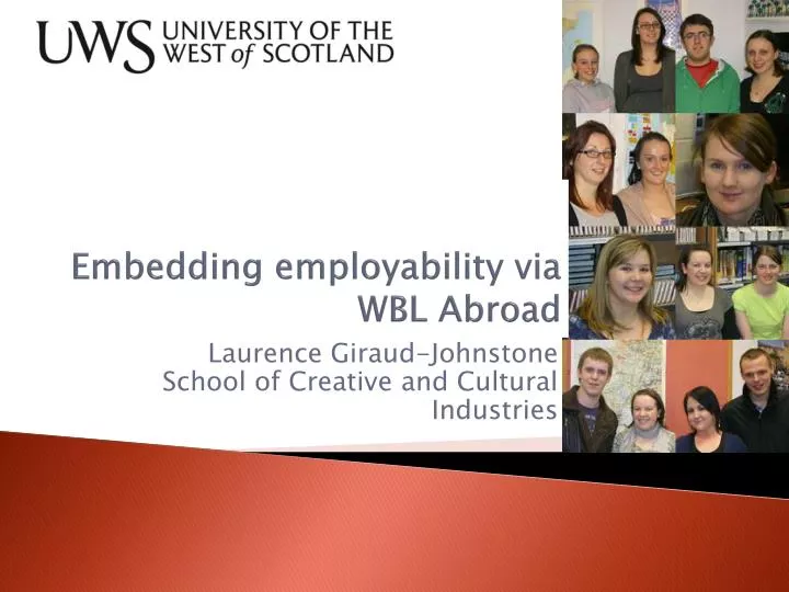 embedding employability via wbl abroad