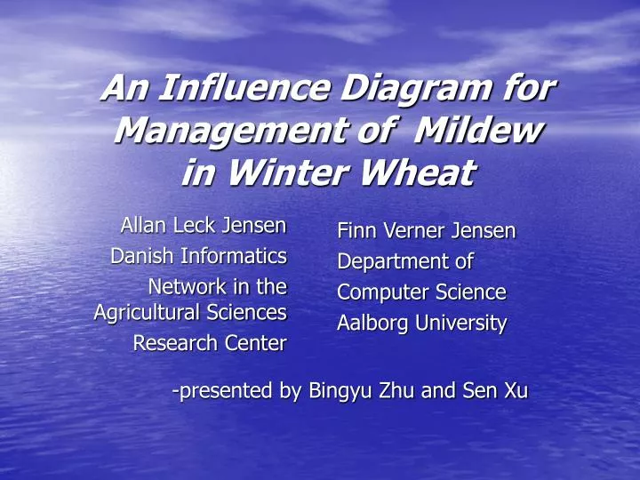 an influence diagram for management of mildew in winter wheat