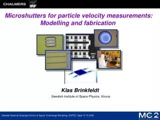 Microshutters for particle velocity measurements: Modelling and fabrication