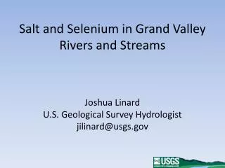 Salt and Selenium in Grand Valley Rivers and Streams