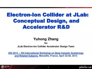 Electron-Ion Collider at JLab : Conceptual Design, and Accelerator R&amp;D