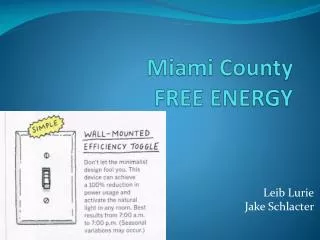Miami County FREE ENERGY
