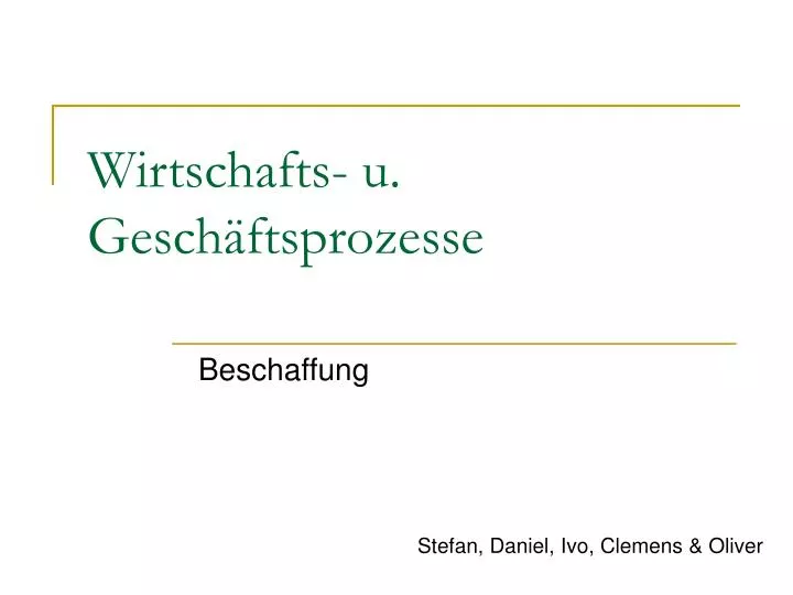 wirtschafts u gesch ftsprozesse