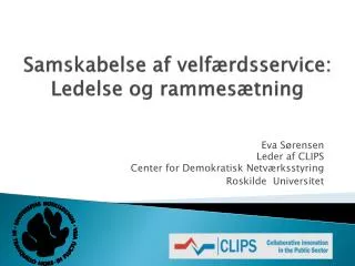 samskabelse af velf rdsservice ledelse og rammes tning