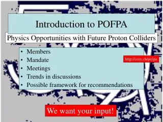 Introduction to POFPA