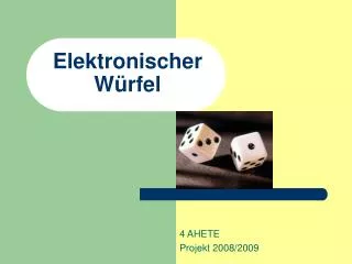 elektronischer w rfel