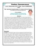 Optimized Implementation of General Secret Sharing by Prof. Lein Harn - slide 1