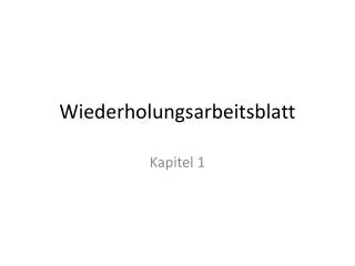 wiederholungsarbeitsblatt