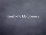 Identifying Morphemes - slide 1