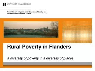 Rural Poverty in Flanders