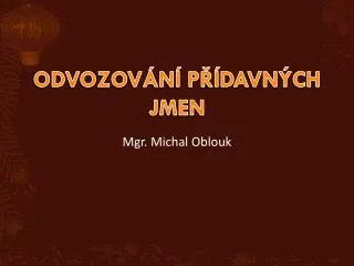 odvozov n p davn ch jmen