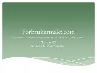forbrukermakt com