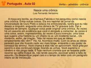 nasce uma cr nica luis fernando ver ssimo