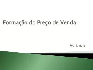forma o do pre o de venda